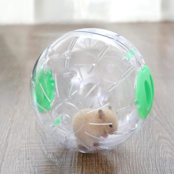 Hamsterboll, träningsboll i plast, gerbil leksak, hamster träningsboll för små djur, transparent husdjursreseboll är mycket lämplig för gerbiler