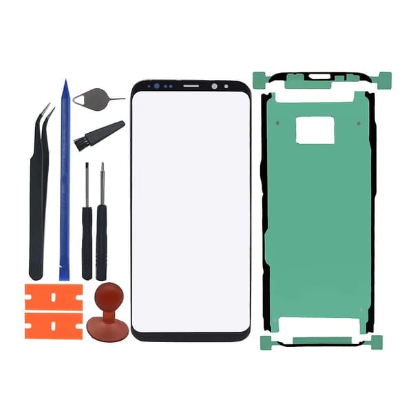 Erstatningsglass for skjerm, frontglass, reparasjonssett S8 PLUS