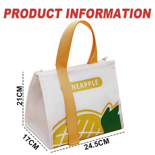 Lunch Bag, Isolerad Lunch Bag Vattentät Lunch Tote Bag För