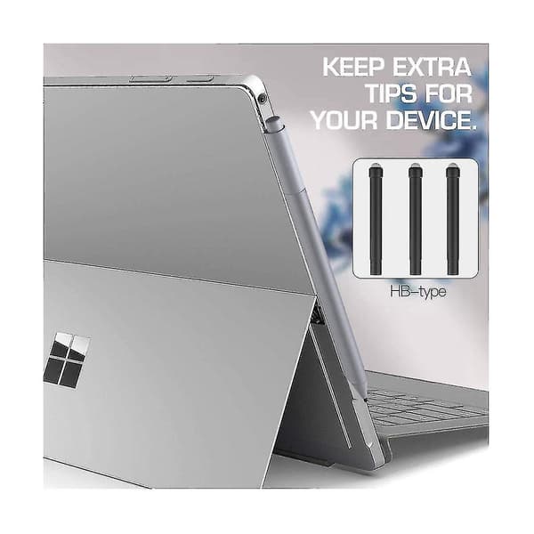 6 stk. slitesterk pennespiss-refill med høy følsomhet for Surface Pro 4/5/6/7 og Surface Pro