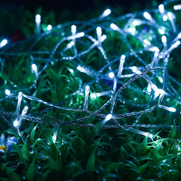 LED-julgransljus, vattentäta ljusslingor med 24V-strömplugg, 8 belysningslägen, inomhus- och utomhusljusslingor för trädgård, bröllop