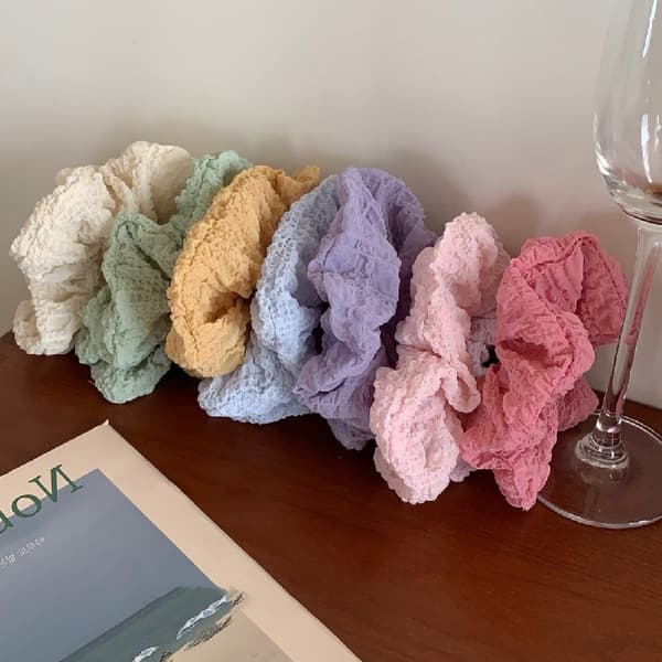 7-pak Elastikker Hårring Løkke Elastisk Hårbånd Scrunchies Hestehale
