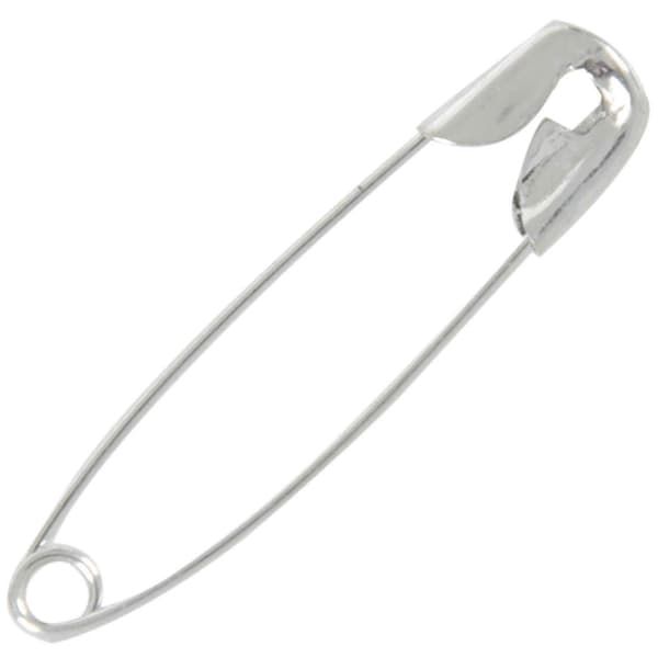 Set med 100 säkerhetsnålar i metall, klädnål
