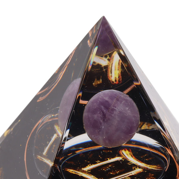 5 cm Healing Crystal Pyramid til Meditation - Organisk Sten Pyramid Chakra Zodiac Energi Generator Tvilling