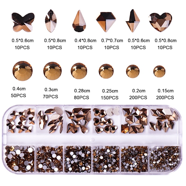 Neglekunst Rhinestones Negle Stene, til DIY Håndværk Makeup Dressup Manicure Dekoration