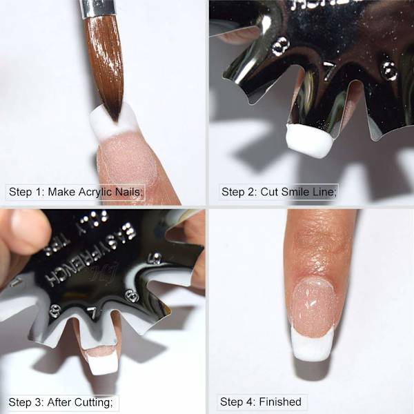 3 stk. Acryl Trimmer Edge Trimmer Fransk Smile Line Kant