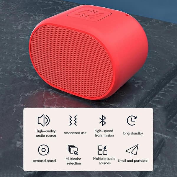 B62 Trådløs Bluetooth Høyttaler Tws Subwoofer Mini Høyttaler Svart