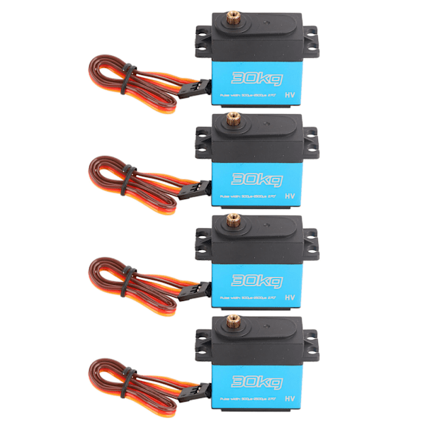 4 Set 30KG Metallväxel Servo med Arm Hög Torsion Vattentät Digital Servo 270 Graders Rotation