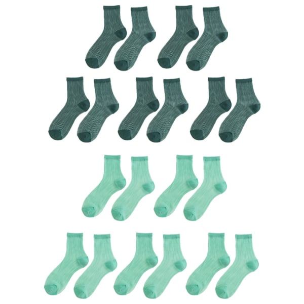 Damestrømper, 10 par tynne nylon ankelsokker, transparente