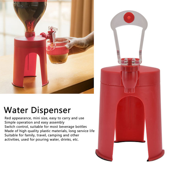 Vatten Dispenser Mini Automatisk Röd Upp och Ner Dricka Fontän för Hem Resor Camping Vatten Soda Dryck