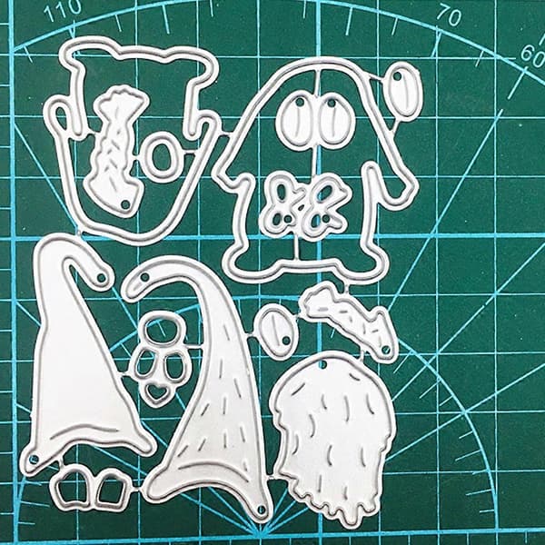 Söt ansiktslös docka metallskärform för jul, stansmall för DIY-scrapbooking 1582