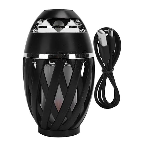 Bluetooth-högtalare LED-flamma Ljus Bärbar Högtalare Färgglad Ambience Lamp Högtalare