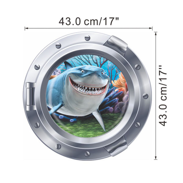 1 kpl Irrotettava 3D Merimaisema Seinätarra Anim