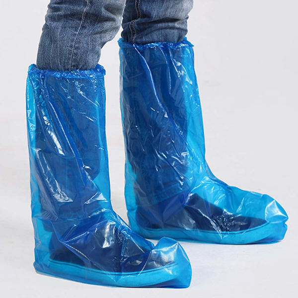 LIOOBO 10 stücke Einweg PE Überschuhe Schuhüberzüge