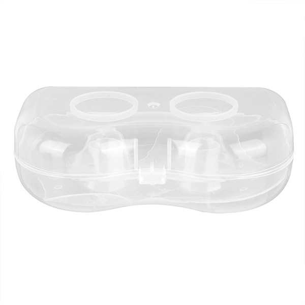 Silikonnappskydd: Transparent design för naturlig amningshjälp, hud-mot-hud-kontaktupplevelse (2 st)