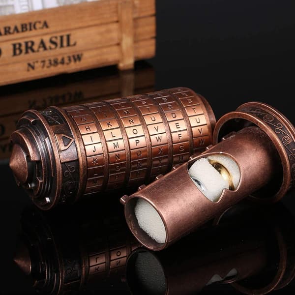 Love Gift Da Vinci Code Cryptex, sinklegeringskonstruksjon med tilpassbart passord, romantiske bursdagsgaver