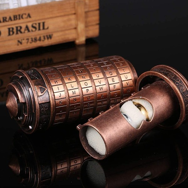 Mystery Puzzle Da Vinci Code Cryptex, Valentinsdagsgave med tilpassbart passord og skjulte rom