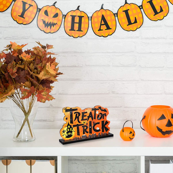 3 Søte Halloween Borddekorasjoner, Gresskar Bordpynt