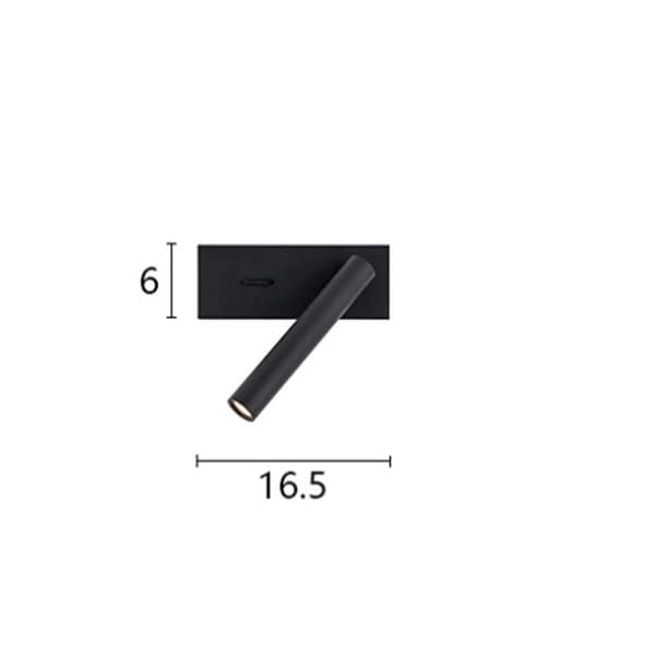 Hvid LED væglampe til sengebordet