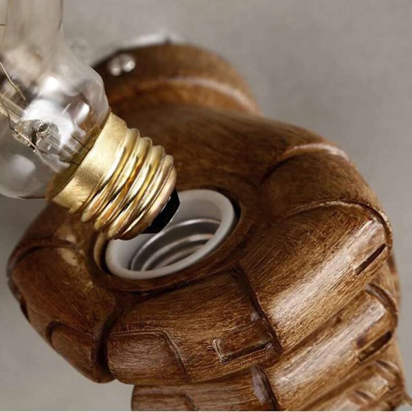 Vägglampa Grip Hand Ljus Sconce Inomhus Dekoration Järn Konst för Hem Cafe Restaurang Witout Ljuskälla Höger Hand