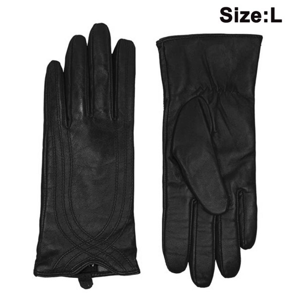 Ladies Fashion Winter Warm Gloves Lambskin Leather Handmade Curv