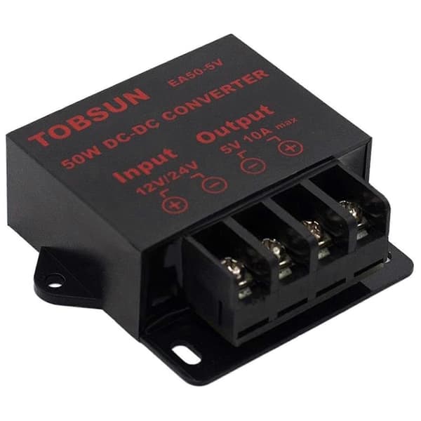 2x 24v/12v Til 5v 10a 50w Bil LED Reklameskjerm Strømforsyning Konverter DC Transformator