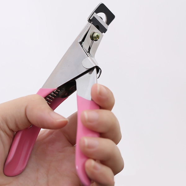 Akryl nagelklippare, nagelklippare för akrylnaglar falska nagelspetsar, rostfri trimmer manikyrverktyg för salong