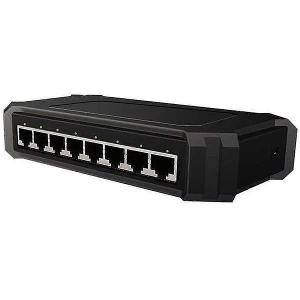 8 Port 1000mbps Gigabit Ser Hjem Shunt Moning S Eu Plugg