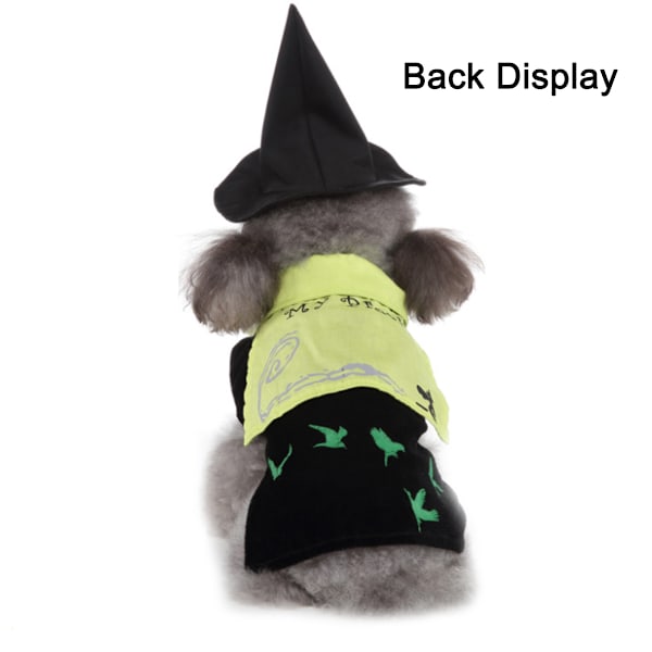 1 Stk Halloween Personligt Kostume til Dit Kæledyr Sort og Grøn
