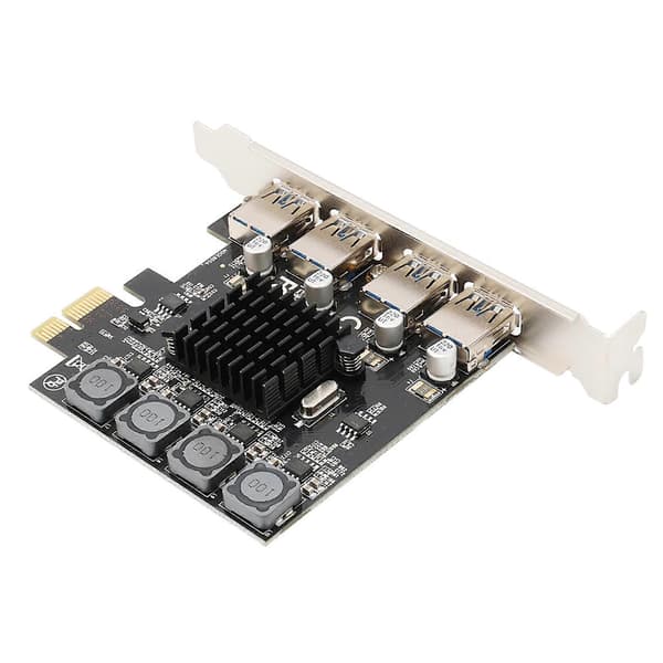 PCIe USB 3.0 expansionskort PCI Express till USB-adapter HUB-kontroller 4 portar