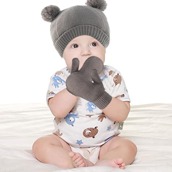 1 set Baby Hat Cute Bear Toddler Earflap Beanie Warm för hösten