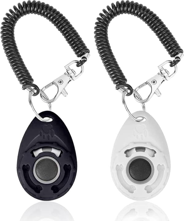 2-pack hundträningsklicker med handledsrem, klicker för husdjursträning