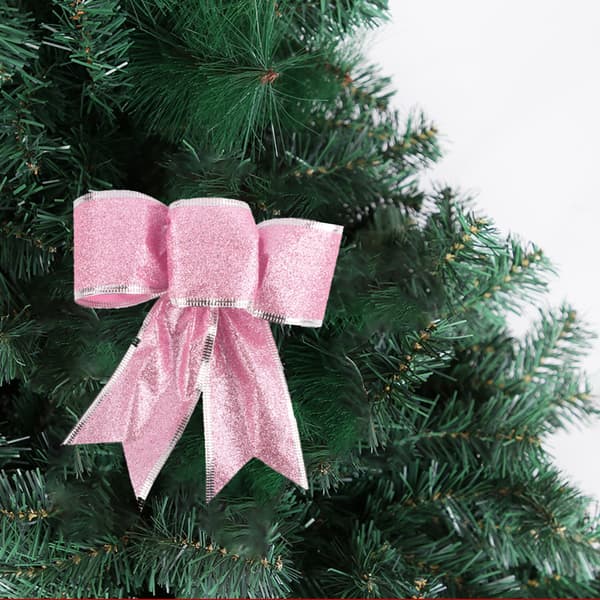 8 st Glitter Julkrans Rosett Julgransprydnader Rosetter för Juldekoration