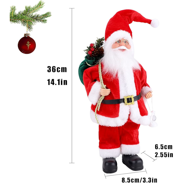 Glädjefulla julstunder, handgjord stående tomtefigur, bedårande design & plyschmaterial för festlig julstämning, lämplig för soffbord