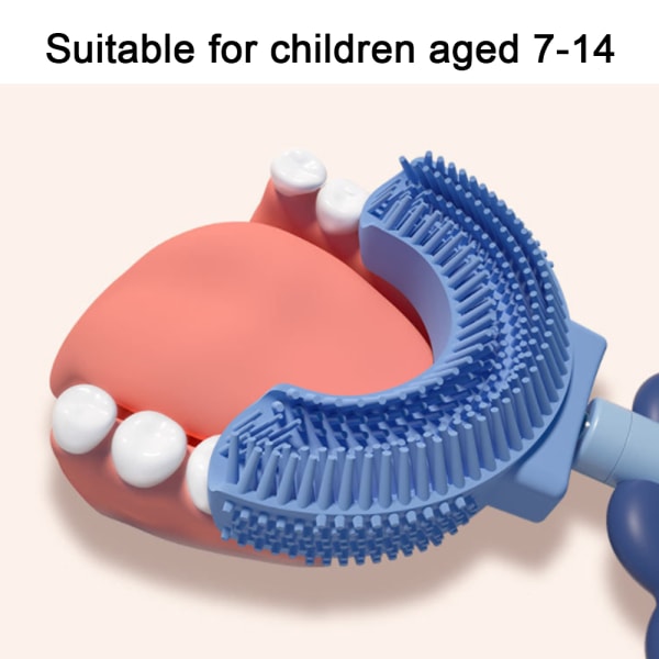 Mjuk silikonträning U-formad tandborste - U-formad tandborste för barn