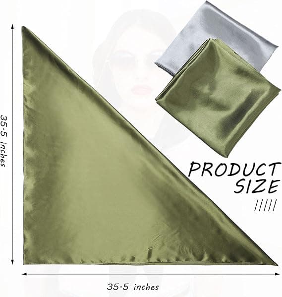 b-35 Tums Silkescarf 2 Satängscarfar Kvinnor