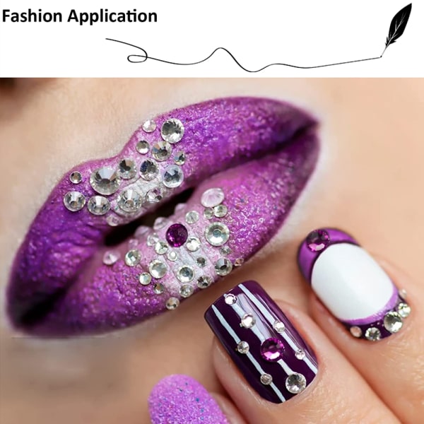 Nagelkristaller Rhinestones, Nail Art Rhinestones, för Nail Art DIY-hantverk