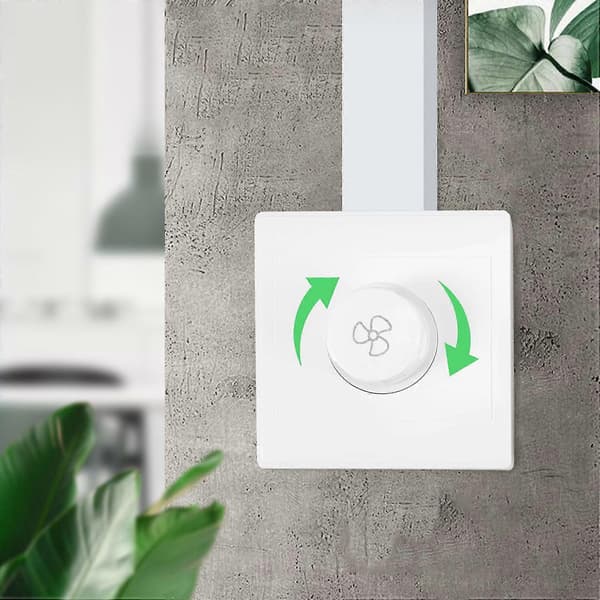 2 stk. Loftventilator Trinløs Hastighedsregulator Overflademonteret Ventilator Hastighedskontakt