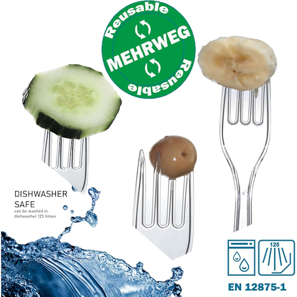 Eleganta Partybestick Kraftiga Genomskinliga Plastbestick i Full Längd För Födelsedagsfester Grillar Bröllop Camping Stora Familjemiddagar Utomhus