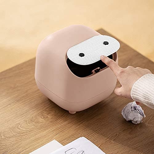 Mini soptunna för skrivbord, tryck, söt ninja-soptunna för hem, sovrum