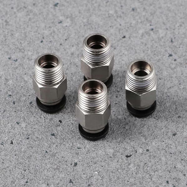 UEETEK 6 stk. PC4-01 Han Lige Pneumatisk PTFE Rørfitting Konnektor til 3D-printer