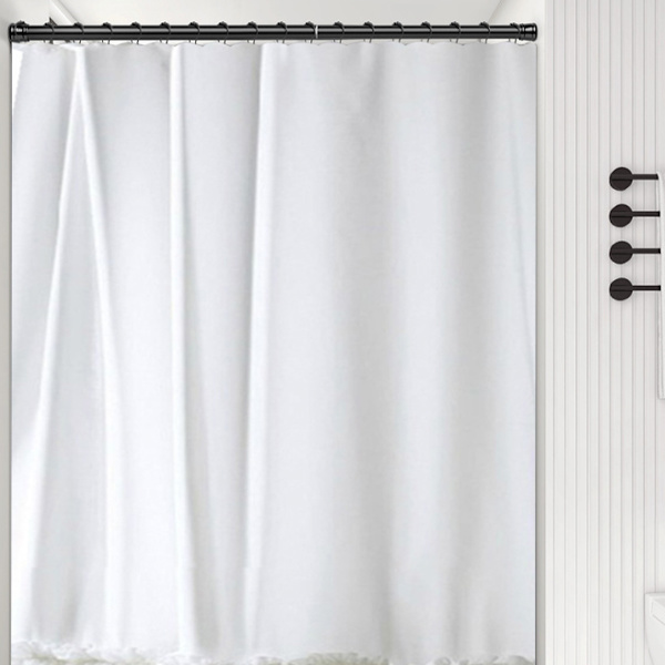 Hvid Farmhouse Bruseforhæng 70 x 70 med Shabby Chic Ruffles