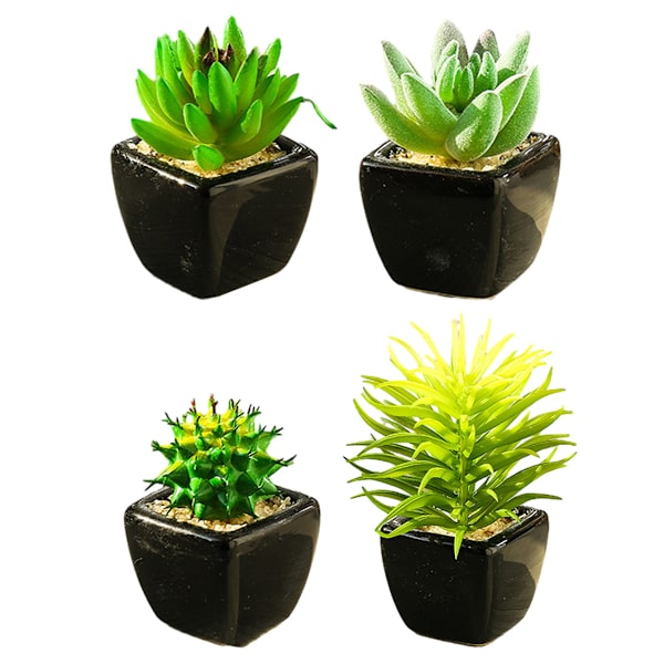 4 kpl mini-simuloituja mehikasveja bonsai luovia koristeita