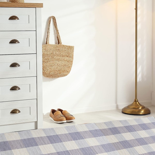 Buffalo Plaid Matta Bomull vävd tvättbar vintage rutig utomhus