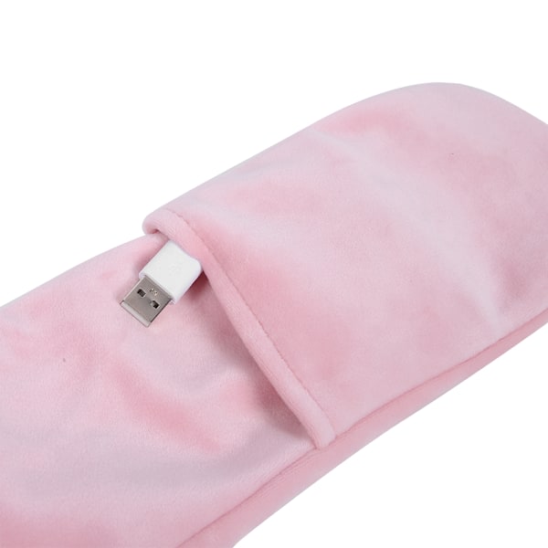Elektrisk Uppvärmd Halsduk USB Laddningsbar Justerbar Temperatur Halsduk Rosa