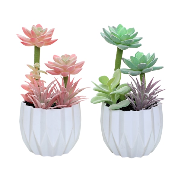 2pcs simulation succulents bonsai creative ornaments artificial