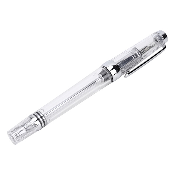 Stor kapacitet fyldepen Transparent Business Writing Pen Kontor Skoleartikler 0,5 mm NibTransparent Hvid