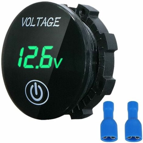 Spänningsmätare med touch-känslig strömbrytare Digital display DC LED voltmeter Mätning av batterikapacitet med strömbrytare