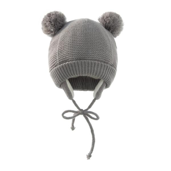Barnens fläta hatt, varm öronprotektion barnens stickning