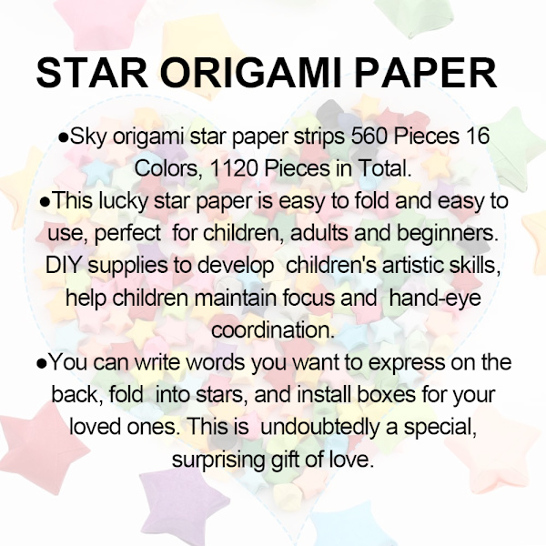 1120 Arkkia Origami-Paperia Tähtien DIY-Käsintehtyihin Tähtien Origami-Onnen Tähti Paperin Taitteluun Origami-Tähti Paperinauhat Paperitaiteen Ja -käsitöiden Tekemiseen